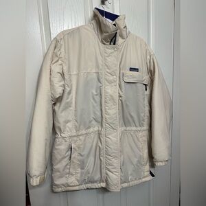 Patagonia Women's Full Zip Tri Color Jacket EJ1 Off White/Purple/Blue Size 10